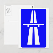 Autobahn Sign Briefkaart (Voorkant / Achterkant)
