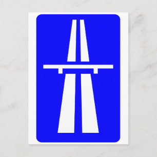 Autobahn Sign Briefkaart