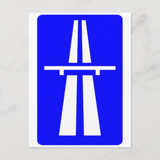 Autobahn Sign Briefkaart (Voorkant)