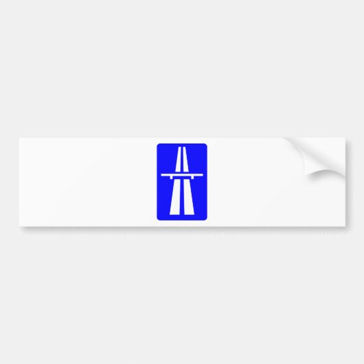 Autobahn Sign Bumpersticker (Voorkant)