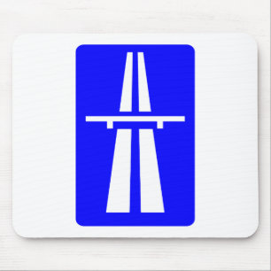 Autobahn Sign Muismat