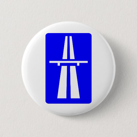 Autobahn Sign Ronde Button 5,7 Cm (Voorkant)