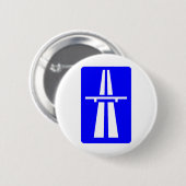 Autobahn Sign Ronde Button 5,7 Cm (Voorkant /achterkant)