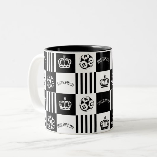 Autobahn Soccer Logo Pattern Coffee Mok (Voorkant links)