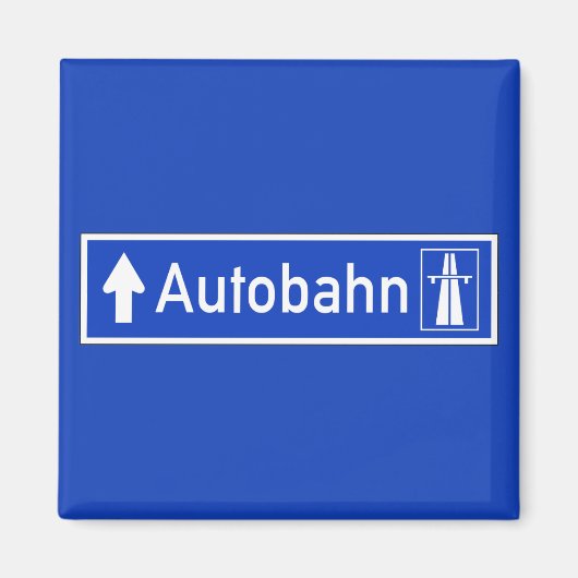 Autobahn, verkeersbord, Duitsland Magneet (Voorkant)