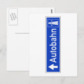 Autobahn, verkeersborden, Duitsland Briefkaart (Voorkant / Achterkant)
