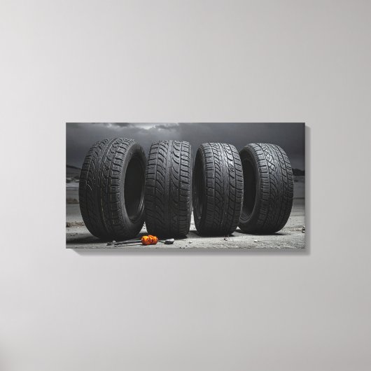 autobanden canvas afdruk (Voorkant)