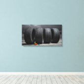 autobanden canvas afdruk (Insitu (Houten vloer))