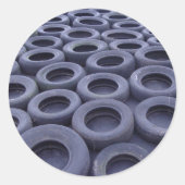 Autobanden Ronde Sticker (Voorkant)