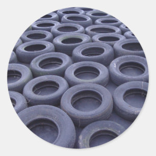 Autobanden Ronde Sticker