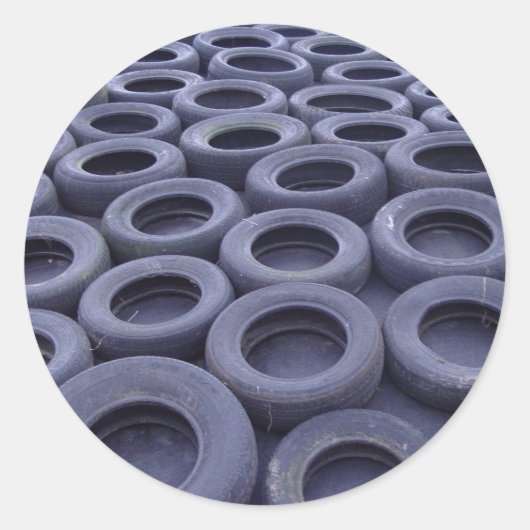 Autobanden Ronde Sticker (Voorkant)