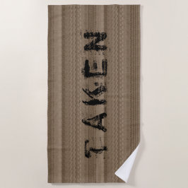 Autobanden Tracks op Sandy Beach Custom Text Strandlaken