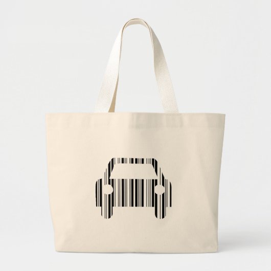 AUTOBARCODE Auto Barcode Patroon Ontwerp Grote Tote Bag (Voorkant)