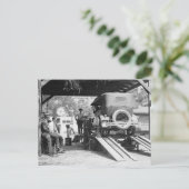 Autobedrijf, 1924. Oude foto Briefkaart (Staand voorkant)