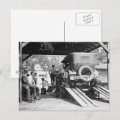 Autobedrijf, 1924. Oude foto Briefkaart (Voorkant / Achterkant)