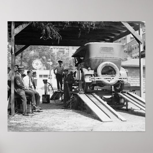 Autobedrijf, 1924. Oude foto Poster (Voorkant)