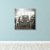 Autobedrijf, 1926. Oude foto Canvas Afdruk (Insitu (Houten vloer))