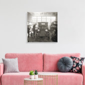 Autobedrijf, 1926. Oude foto Canvas Afdruk (Insitu (Woonkamer))