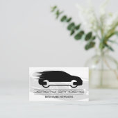 Autobedrijf | Auto | Logo monteur Visitekaartje (Staand voorkant)