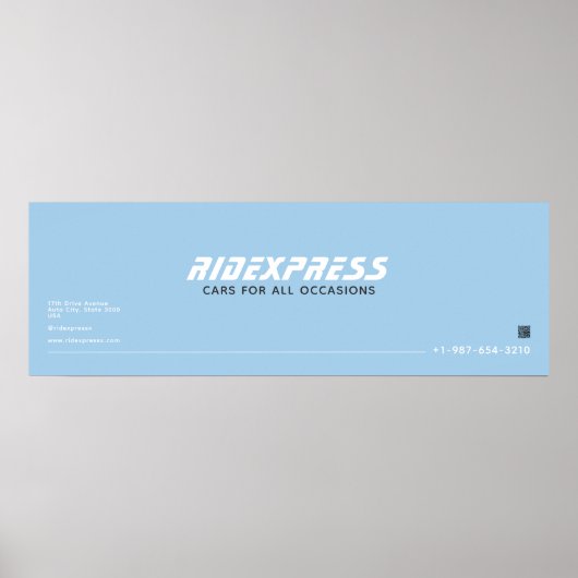 Autobedrijf, Blauw Poster (Voorkant)