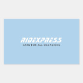 Autobedrijf, Blauw Rechthoekige Sticker (Voorkant)