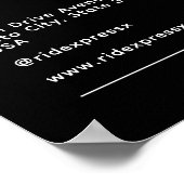 Autobedrijf, zwart poster (Hoek)