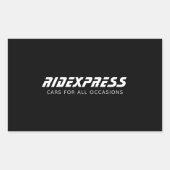 Autobedrijf, zwart rechthoekige sticker (Voorkant)