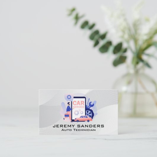 Autobedrijven | Wheels Wrenches | Mechanicien Visitekaartje (Staand voorkant)