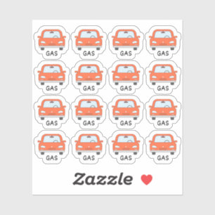 Autobenzine bijtankherinnering Bujo Planner Sticker