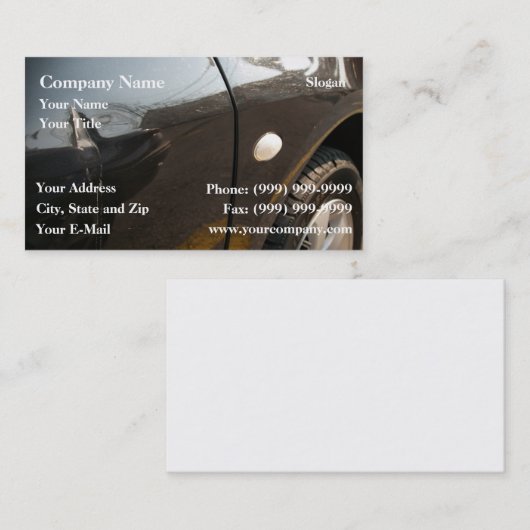 Autobeschadiging Visitekaartje (Voorkant / Achterkant)