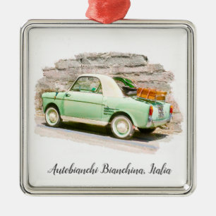 Autobianchi Bianchina   Minicar uit Italië Metalen Ornament