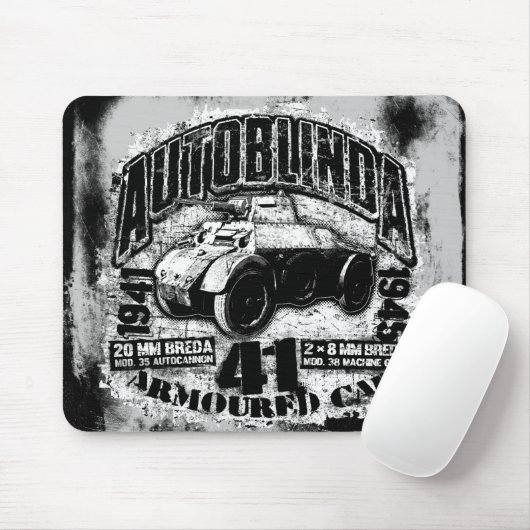 Autoblinda 41 Mousepad Muismat (Met muis)