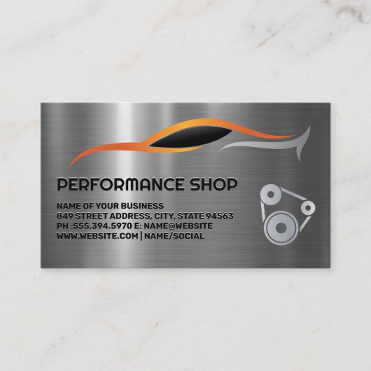 autobody | Onderdelen van Performance Shop Visitekaartje (Voorkant)