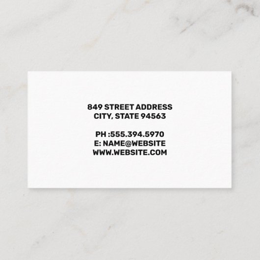 Autobody Paint Shop | Schilderauto voor werknemers Visitekaartje (Achterkant)