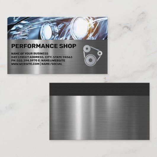 Autobody | Performance Shop | Headlights Visitekaartje (Voorkant / Achterkant)