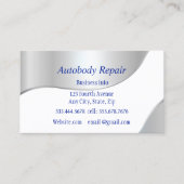 Autobody Repair Shiny Metal Background Visitekaartje (Voorkant)