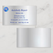 Autobody Repair Shiny Metal Background Visitekaartje (Voorkant / Achterkant)
