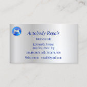 Autobody Repair Shiny Metal Background Visitekaartje (Voorkant)