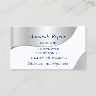 Autobody Reparatie Glanzende Metalen Achtergrond Visitekaartje