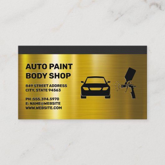 Autobody verfwinkel visitekaartje (Voorkant)