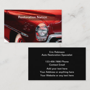 Autobranche Retro Restauratie Visitekaartjes