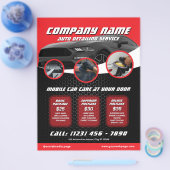 Autobrochure voor autowasserij en -detailing flyer (Enkel)