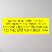 Autobus-driver dag per dag poster (Voorkant)