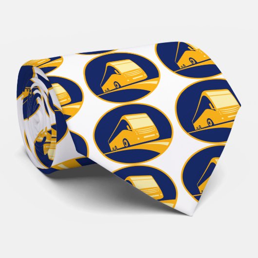 autobus op de weg stropdas (Opgerold)