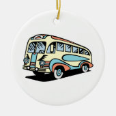 autobus retro keramisch ornament (Voorkant)