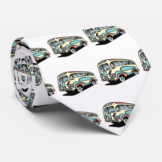 autobus retro stropdas (Opgerold)