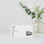 autobus retro visitekaartje (Staand voorkant)