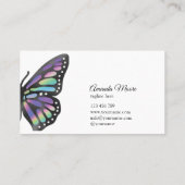 autobus voor monboogvlinderevenement visitekaartje (Achterkant)