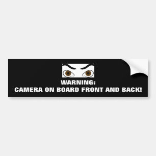 AUTOCAMERA AAN BOORD BUMPERSTICKER "GEWELDIG"