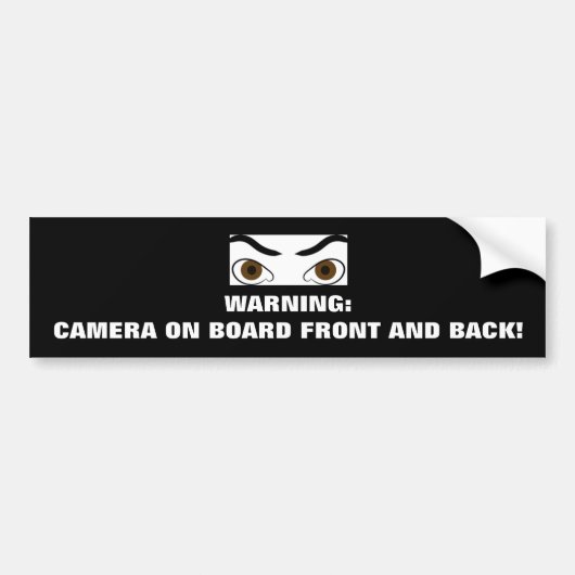 AUTOCAMERA AAN BOORD BUMPERSTICKER "GEWELDIG" (Voorkant)